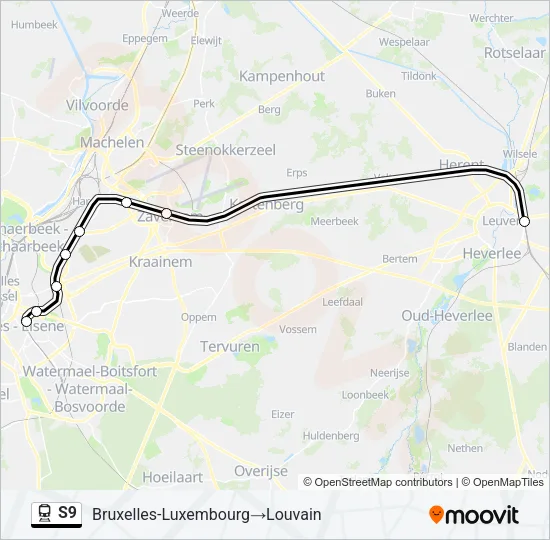 S9 Train Line Map