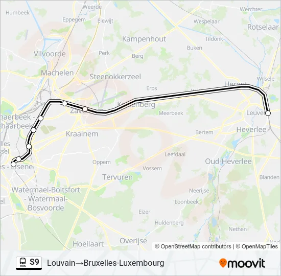 S9 Train Line Map