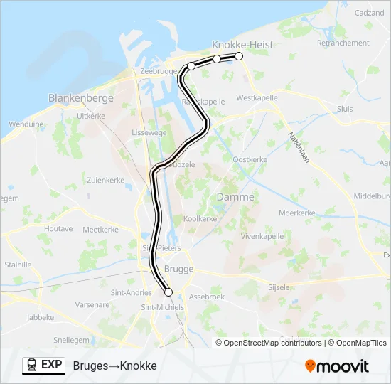 EXP Train Line Map