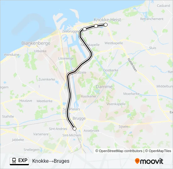 EXP Train Line Map