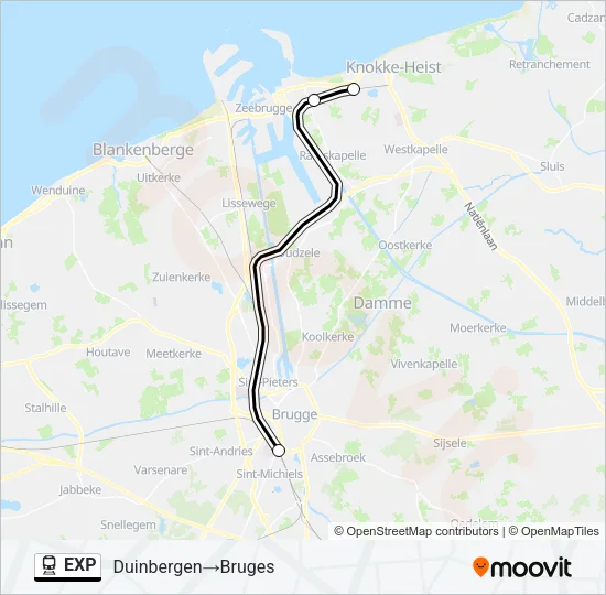 EXP Train Line Map