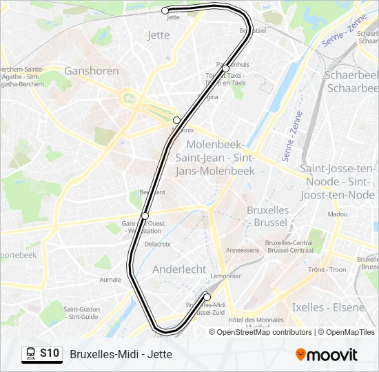 S10 Train Line Map