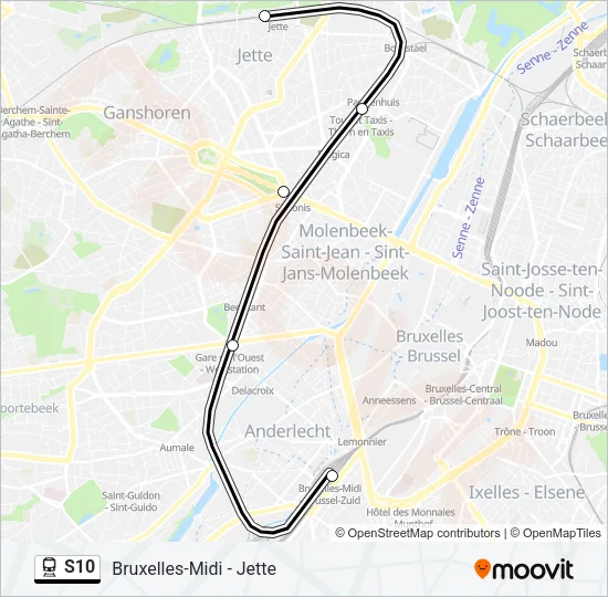 S10 Train Line Map