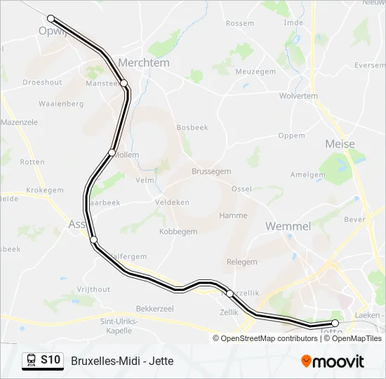 S10 Train Line Map
