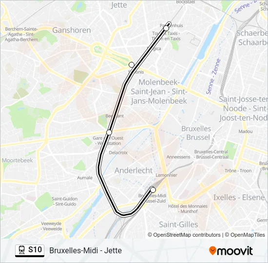 S10 Train Line Map