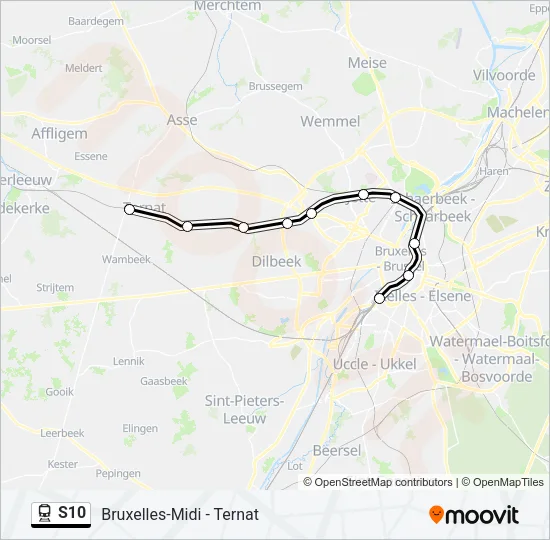 S10 Train Line Map