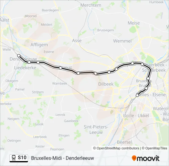 S10 Train Line Map