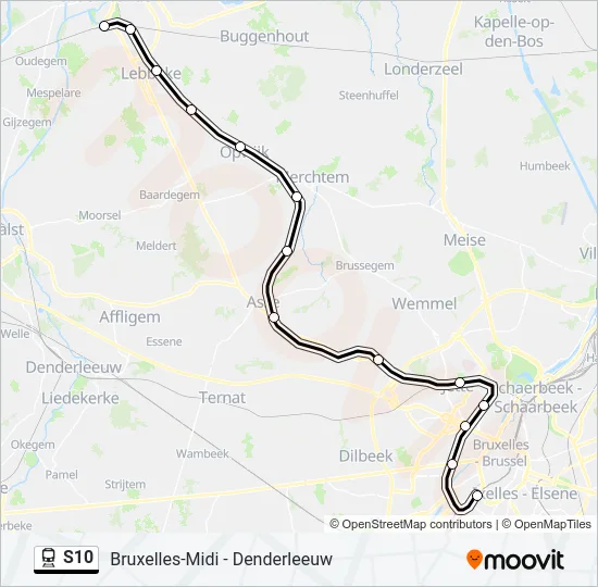 S10 Train Line Map