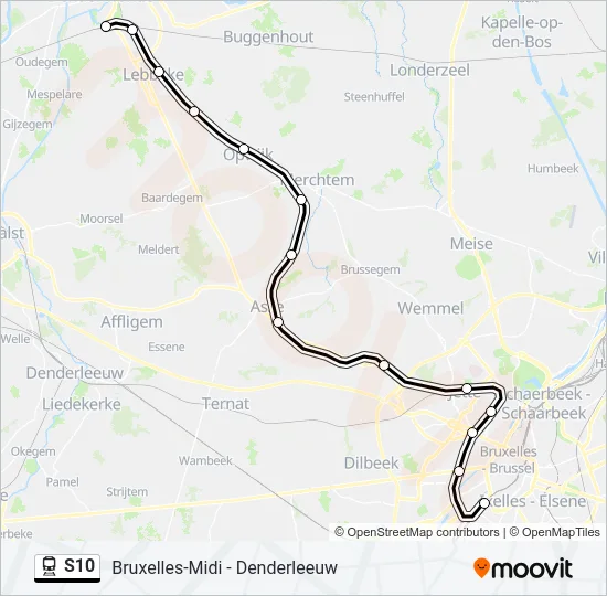 S10 Train Line Map