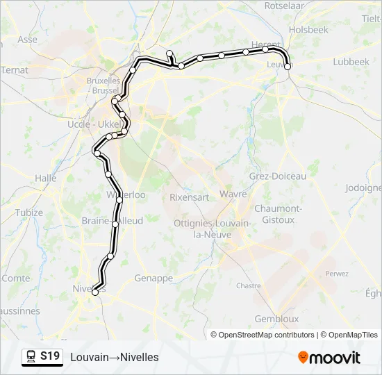 S19 Train Line Map
