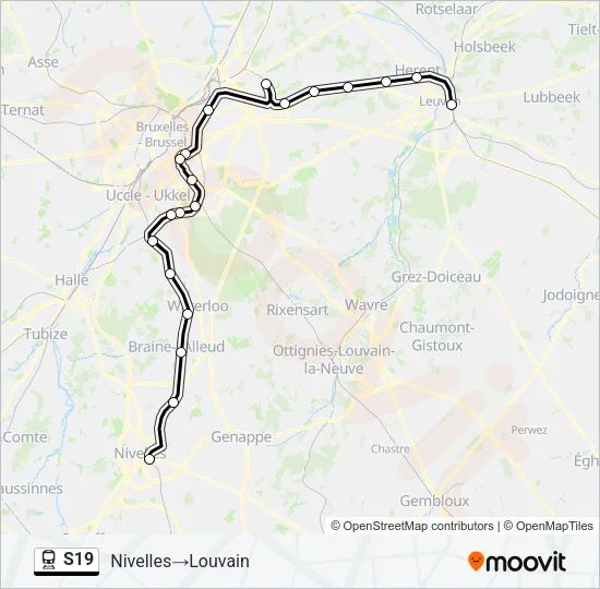 S19 Train Line Map
