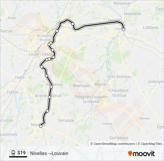 S19 Train Line Map