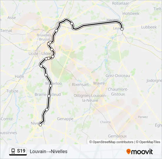 S19 Train Line Map