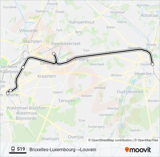 S19 Train Line Map