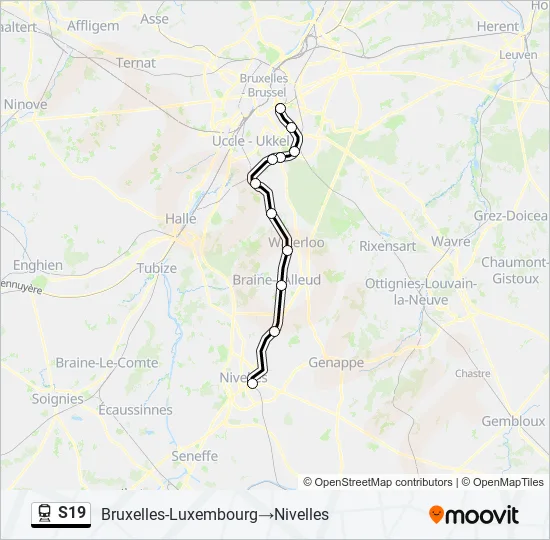 S19 Train Line Map