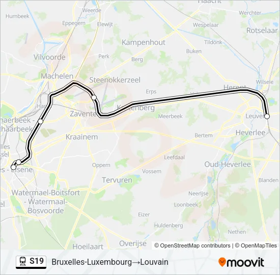 S19 Train Line Map