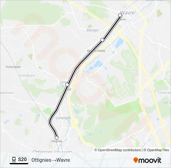 S20 Train Line Map