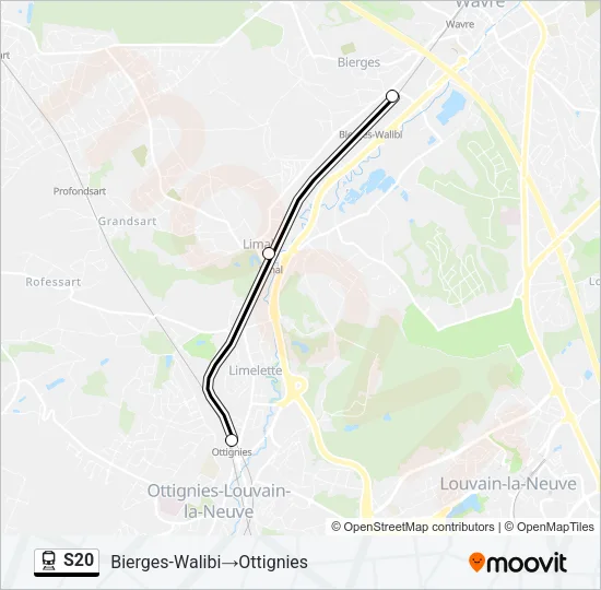 S20 Trein Line Map