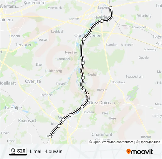 S20 Train Line Map