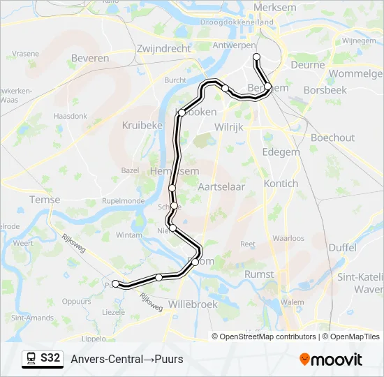 S32 Train Line Map