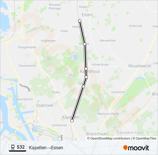 S32 train Line Map