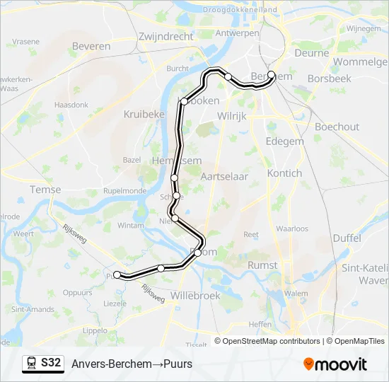 S32 Train Line Map