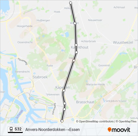 S32 train Line Map