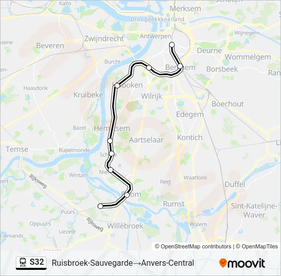 S32 Train Line Map