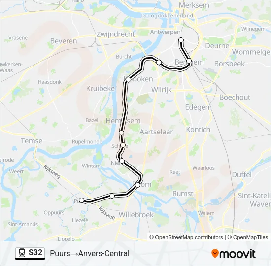 S32 Train Line Map