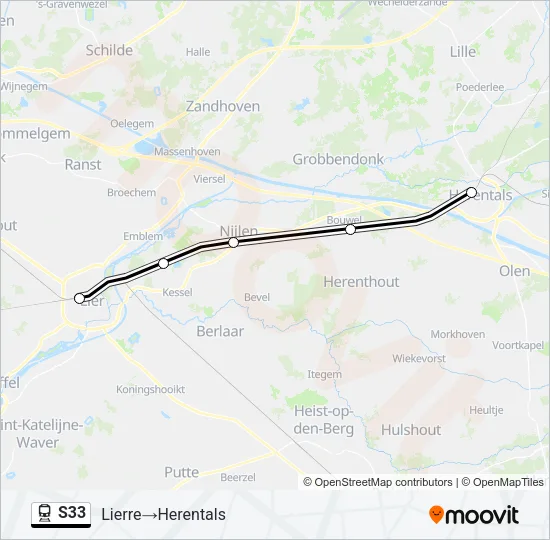 S33 Train Line Map
