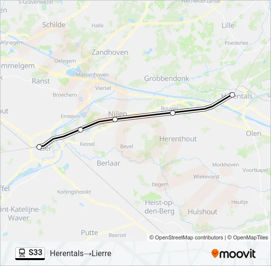 S33 Train Line Map