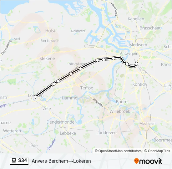 S34 Train Line Map