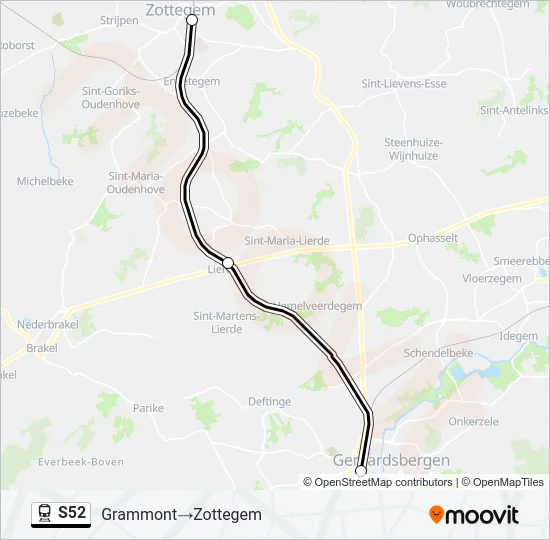 S52 Train Line Map