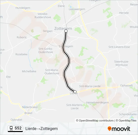 S52 Train Line Map
