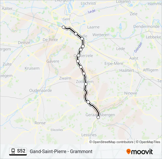 S52 Train Line Map