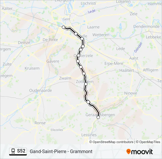 S52 Train Line Map