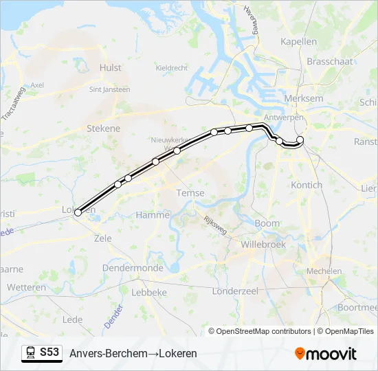 S53 Train Line Map