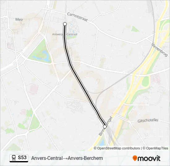 S53 Train Line Map