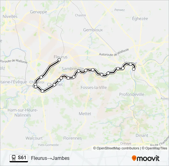 S61 Train Line Map