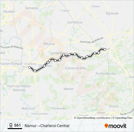 S61 Train Line Map