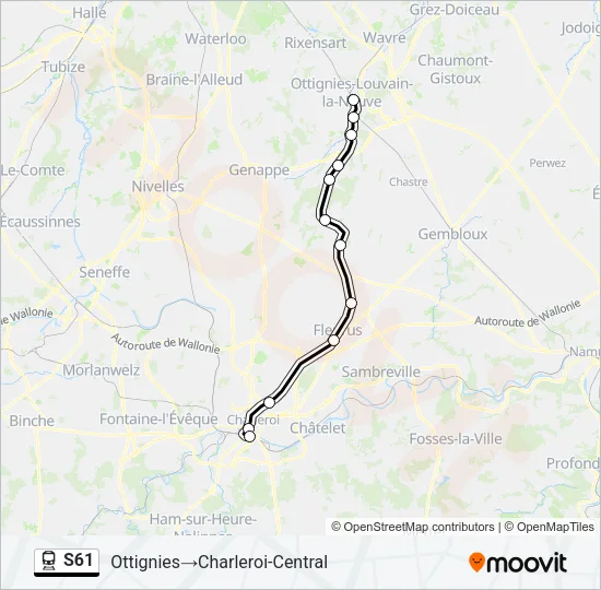 S61 Train Line Map