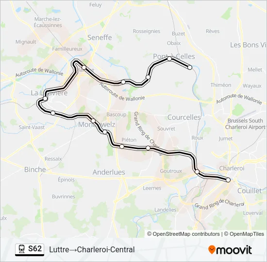 S62 Train Line Map