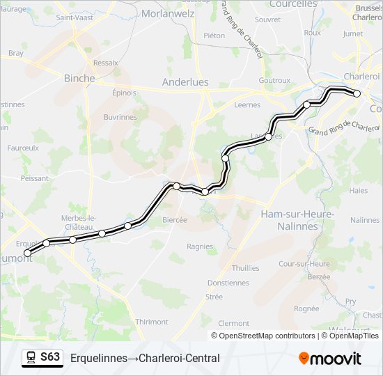 S63 train Line Map