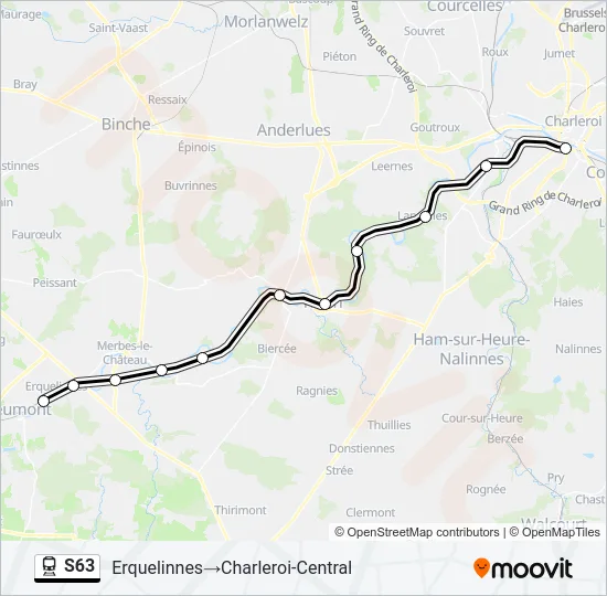 S63 Train Line Map