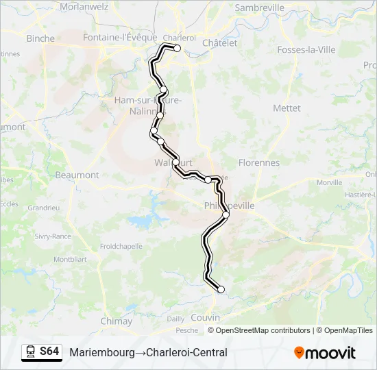 S64 Train Line Map