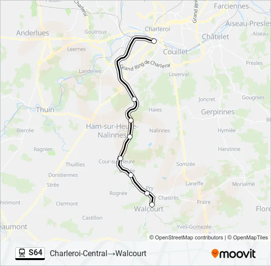 S64 Train Line Map
