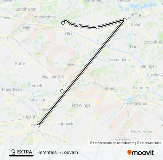 EXTRA Train Line Map
