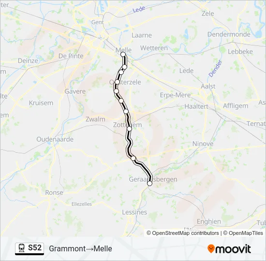 S52 Train Line Map