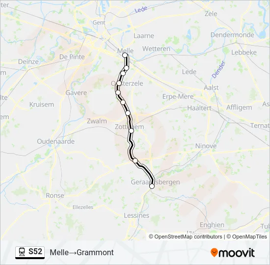 S52 Trein Line Map