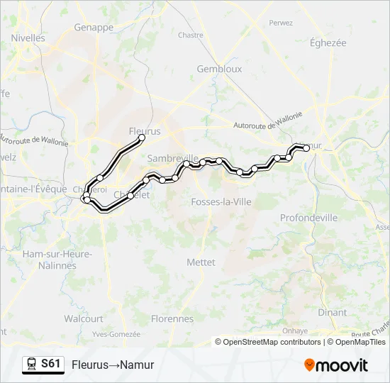 S61 Train Line Map